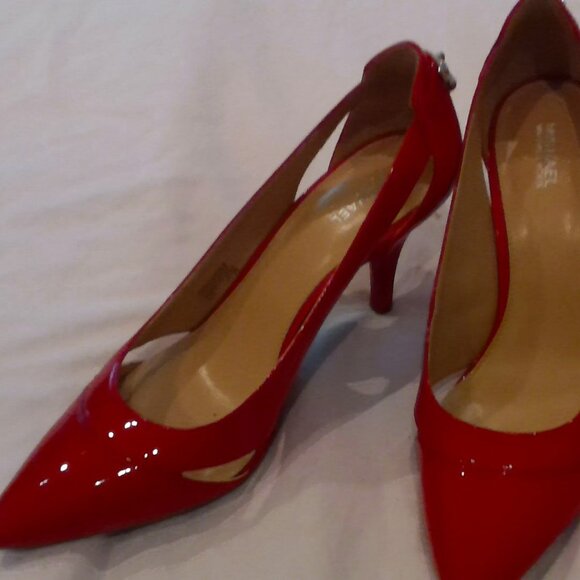 Mickael Kors Red Cutout Heels - Picture 1 of 6